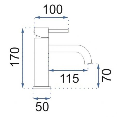 Baterie lavoar EGO Gusto Two Low, montaj pe lavoar, perlator, finisaj Negru Mat