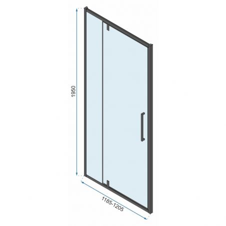 Usa de dus Ego-Rapid Swing, latimi intre 110 si 150 cm, sticla securizata 6mm, batanta, margini negre