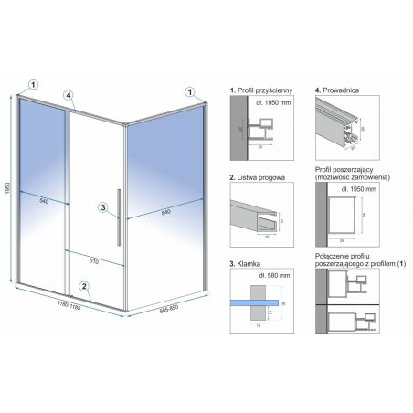 Cabina de dus, REA-SOL Black Mat, 80x100, 90x90 si 90x120 cm, sticla transparenta securizata 6mm