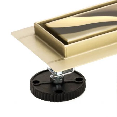 Rigola scurgere dus, REA-Pure Neo Mirror Gold Pro, dimensiuni intre 50 - 100 cm, completa, finisaj gold