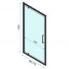 Cabina dus Ego-Rapid Swing Black, 3 laturi, 80-100 x 70-150 x 195 cm, sticla securizata 6mm, usa batanta, Easy Clean