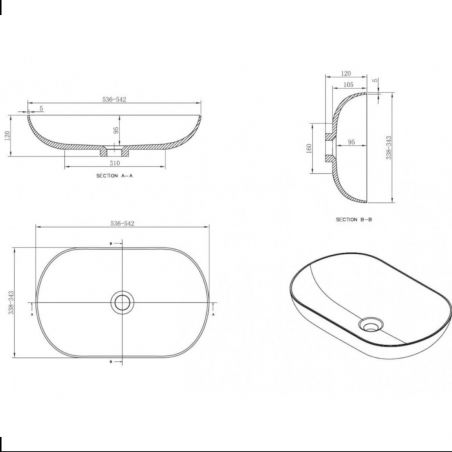 Mobilier de baie EGO-BELLA  prevazut cu unul sau doua lavoare din compozit mineral, 120-180 x 55 cm, Alb Mat, Push to open