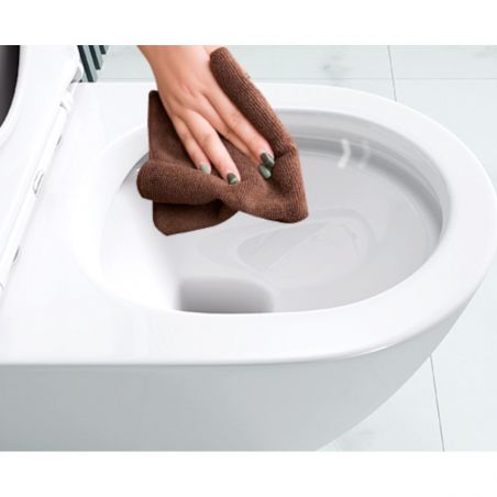 Vas wc Ego-S108T Rimless, rezervor inclus, 60x36 cm, Alb, ceramica sanitara, capac cu inchidere Soft Close