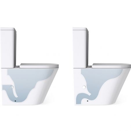 Vas wc Ego-S108T Rimless, rezervor inclus, 60x36 cm, Alb, ceramica sanitara, capac cu inchidere Soft Close