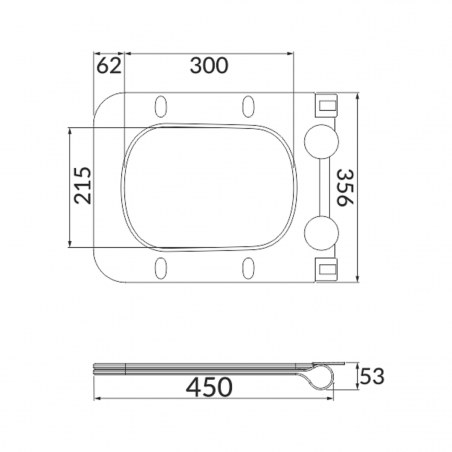 Capac Wc OMNIRES BOSTON, Duroplast, Soft close, Alb Lucios, 45 x 35.6