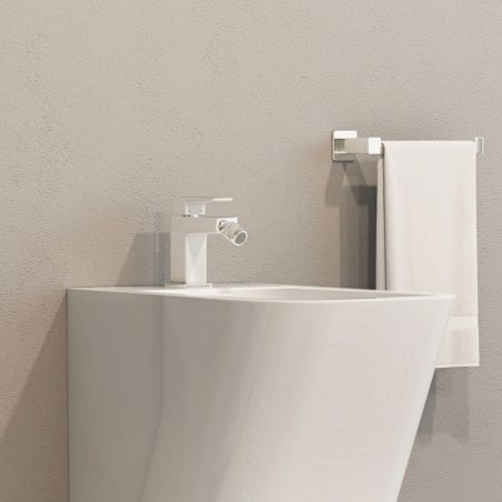 Vas bideu OMNIRES FONTANA, Alb Lucios, 49x35 cm, montaj suspendat,ceramica sanitara