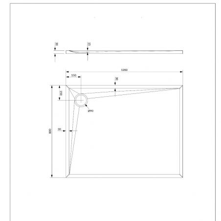 Cadita dus OMNIRES STONE, compozit mineral, inaltime 3 cm, Alb mat, dimensiuni la alegere