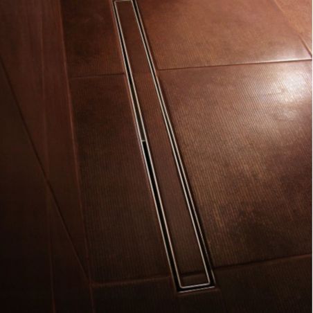 Rigola Dus faiantabila, sifon Viega, model încorporat sub placă, Crom, Slim, dimensiuni 50-120 cm, latime 3,2 cm