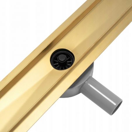 Rigola de scurgere dus Greek Mirror Gold Pro, Sifon 360 de grade, otel inoxidabil, dimensiune intre 60-90 cm