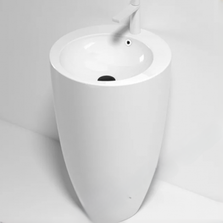 Lavoar stativ Marco, Alb, 50x50x82 cm, montaj pe podea, ceramica sanitara