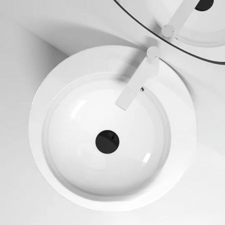Lavoar stativ Marco, Alb, 50x50x82 cm, montaj pe podea, ceramica sanitara