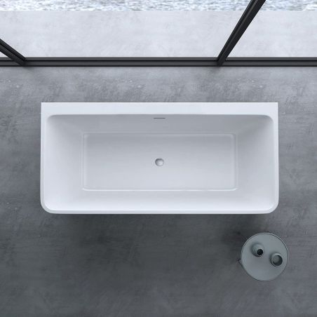 Cada de baie EGO 601, freestanding, 180 cm, acril sanitar, alb