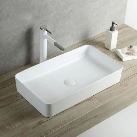 Lavoar Maura, Alb, ceramica sanitara, 61x35 montaj pe blat