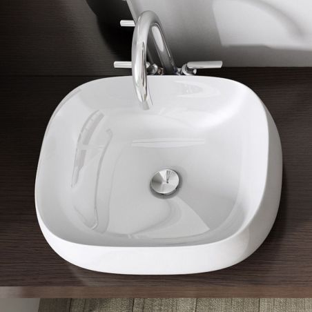 Lavoar EGO-5104, ceramica sanitara, culoare Alb , montaj pe blat, 41x36 cm
