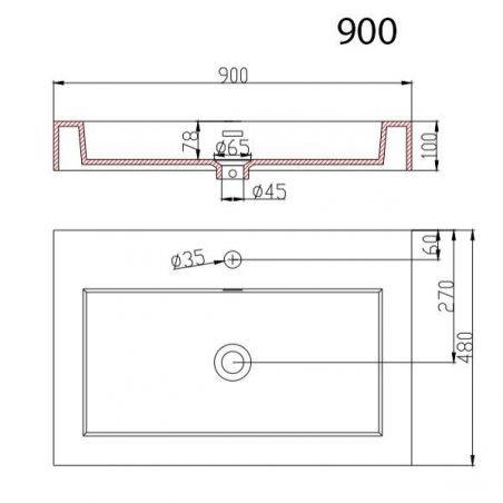 Lavoar EGO 18, Antracit mat, montaj suspendat sau incastrat, dimensiuni: 60, 73, 90 sau 100 cm, compozit marmura