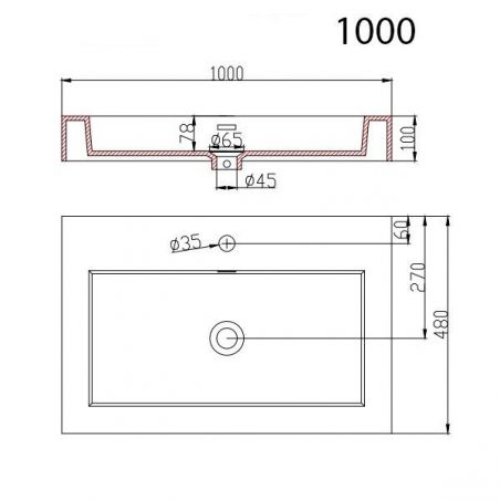 Lavoar EGO 18, Antracit mat, montaj suspendat sau incastrat, dimensiuni: 60, 73, 90 sau 100 cm, compozit marmura