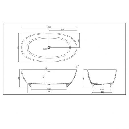 Cada de baie Lulu, Compozit Coroian, Alb, 170 sau 180 cm, Izolare termica, Freestanding