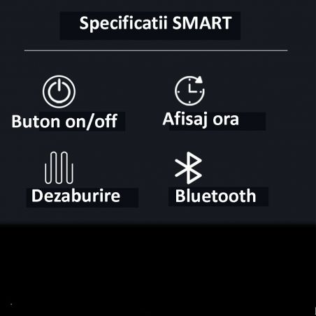 Oglinda Smart Led, Bluetooth, 3 Culori, 5 mm, senzor, afisaj timp, temperatura, dezaburire, Touch, 60-70x80-140 cm, Rubin