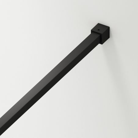 Perete dus Walk-In Ultra-Slim, sticla securizata de 8 mm, dimensiuni 80-120x200 cm, profile negru mat, Nano Easy Clean, Matia