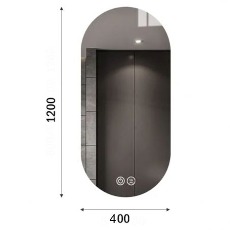 Oglinda Led, Dezaburire, Buton Touch, cadru auriu 3 Culori, Intensitate reglabila, dimensiuni 50x100-40x120 cm, Victoria
