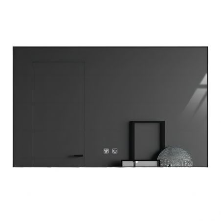 Oglinda Led, Cadru negru, Dezaburire, Buton Touch, 3 Culori, Intensitate reglabila, dimensiuni 60-70x80-90-120 cm, Feliz