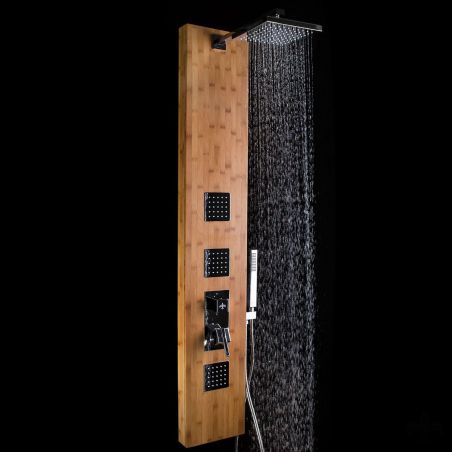 Panel de dus Exclusivist, Bambus Natural, Hidromasaj, cu sau fara Termostat