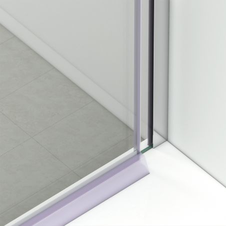 Cabina dus, 2 Usi Glisante, sticla securizata de 6 mm, 80-100 x 80-100 cm, profil Crom, Medea