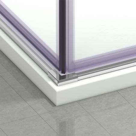 Cabina dus, 2 Usi Glisante, sticla securizata de 6 mm, 80-100 x 80-100 cm, profil Crom, Medea