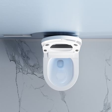 Vas wc smart, functie de bideu, capac incalzit, dezinfectare UV, cadru inclus, afisaj Led, Functii avansate, 59x38, Alb, Ralph