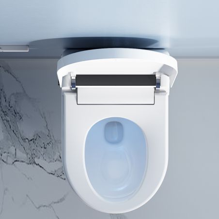 Vas wc smart, functie de bideu, capac incalzit, dezinfectare UV, cadru inclus, afisaj Led, Functii avansate, 59x38, Alb, Ralph