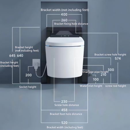 Vas wc smart, functie de bideu, capac incalzit, dezinfectare UV, cadru inclus, afisaj Led, Functii avansate, 59x38, Alb, Ralph