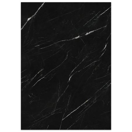 Cadita de dus, Negru Marquina, finisaj Marble Mat, compozit mineral, dimensiuni 100-160x80-90 cm, decupabila, Antonio