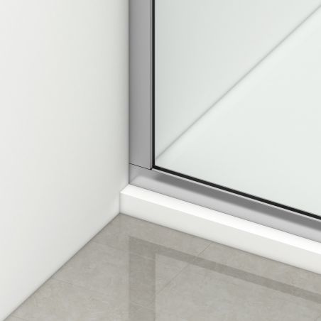 Perete dus Walk-In, sticla securizata de 8 mm, dimensiuni 100-120x200 cm, Profil si maner Crom, Armando