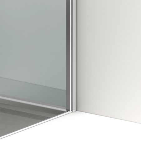 Cabina de dus, sticla securizata 6mm , Transparent, Crom, 2 usi Batante,dimensiuni 70,80,90 x 195 cm, Hera