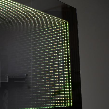 Oglinda 3D cu Led Rgb si telecomanda, sticla 5 mm, dimensiuni 70 x 90 cm, Infinity