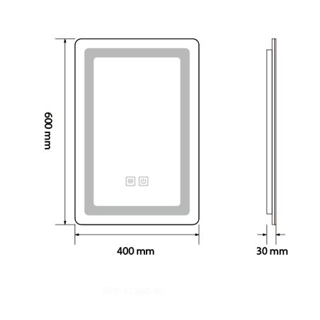 Oglinda Led, Dezaburire si Buton Touch, 3 Culori, Intensitate reglabila, dimensiuni 40-60-70x60-140 cm, Feliz