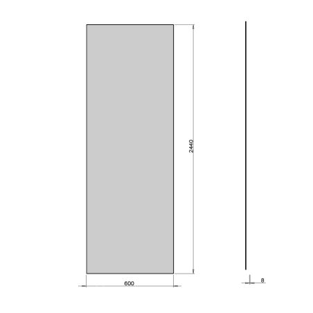 Lastra, panou de perete, compozit mineral, dimensiuni 244 x 90-60 cm, Antracit finisaj ardezie, Gelcoat, decupabil