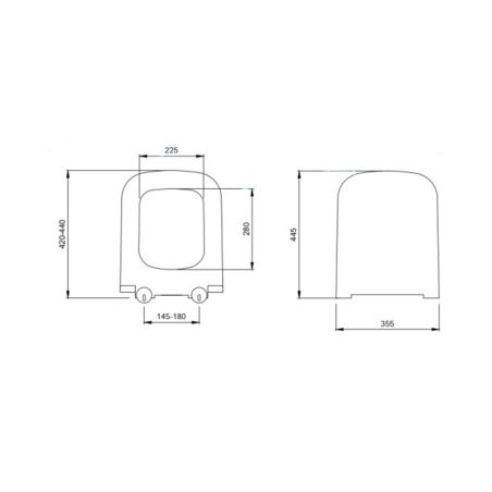 Capac WC universal, slim, duroplast, Inchidere soft close, distanta reglabila, culoare Gri Mat