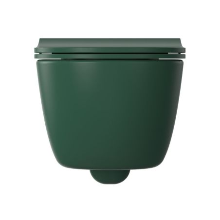 Set vas wc si bideu, Verde, semi-mat, Power Color, montaj suspendat, 49x36 cm, colectia Michael