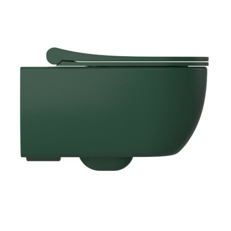 Set vas wc si bideu, Verde, semi-mat, Power Color, montaj suspendat, 49x36 cm, colectia Michael