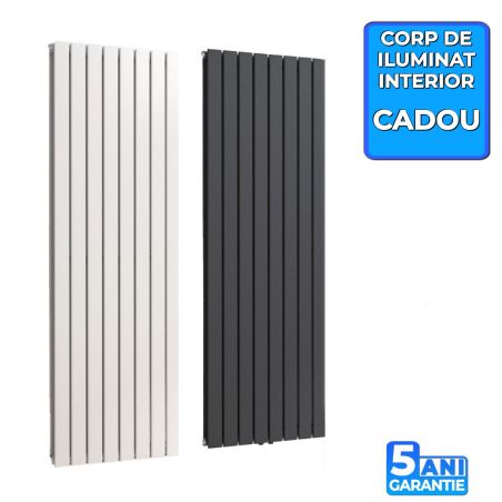 Calorifer vertical EGO - Kalifa, radiator din otel, Alb sau Antracit, dimensiuni la alegere