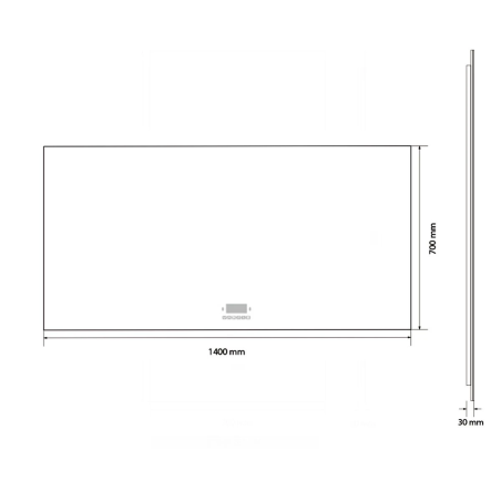 Oglinda Smart Led, Bluetooth, 3 Culori, 5 mm, senzor, afisaj timp, temperatura, dezaburire, Touch, 70x140 cm, Rubin